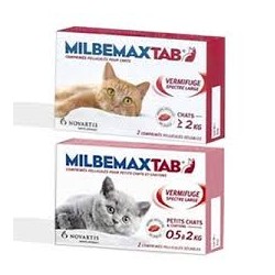 Milbemaxtab chat + 2kg bte / 2 cp