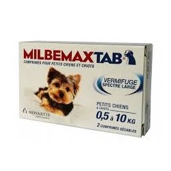 Milbemaxtab chiots petits chiens bte / 2 cp