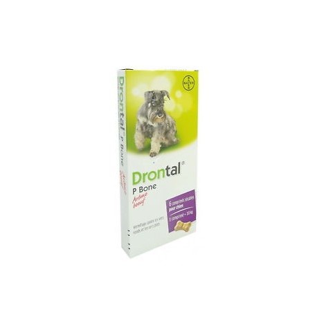 Drontal P Bone chien 6 comprimés Drontal P Bone chien 6 comprimés