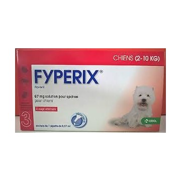 Fyperix chiens 3 pipettes Fyperix chiens 3 pipettes