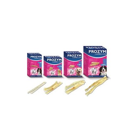 PROZYM lamelles pour chiens de taille S, M, L, XL.