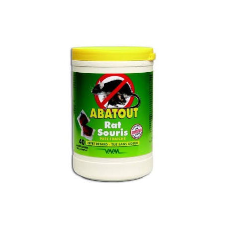 ABATOUT ANTI-RAT ET SOURIS en pâte boite de 400 g ABATOUT ANTI-RAT ET SOURIS en pâte boite de 400 g