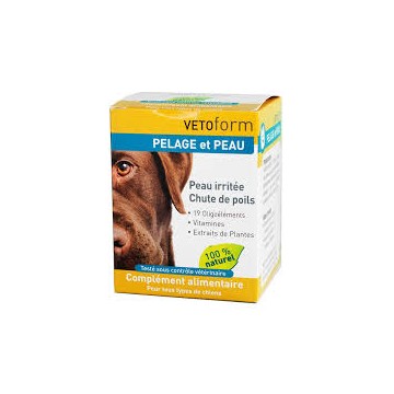 VETOFORM CHIEN PELAGE ET PEAU b/100 g pdr or VETOFORM CHIEN PELAGE ET PEAU b/100 g pdr or
